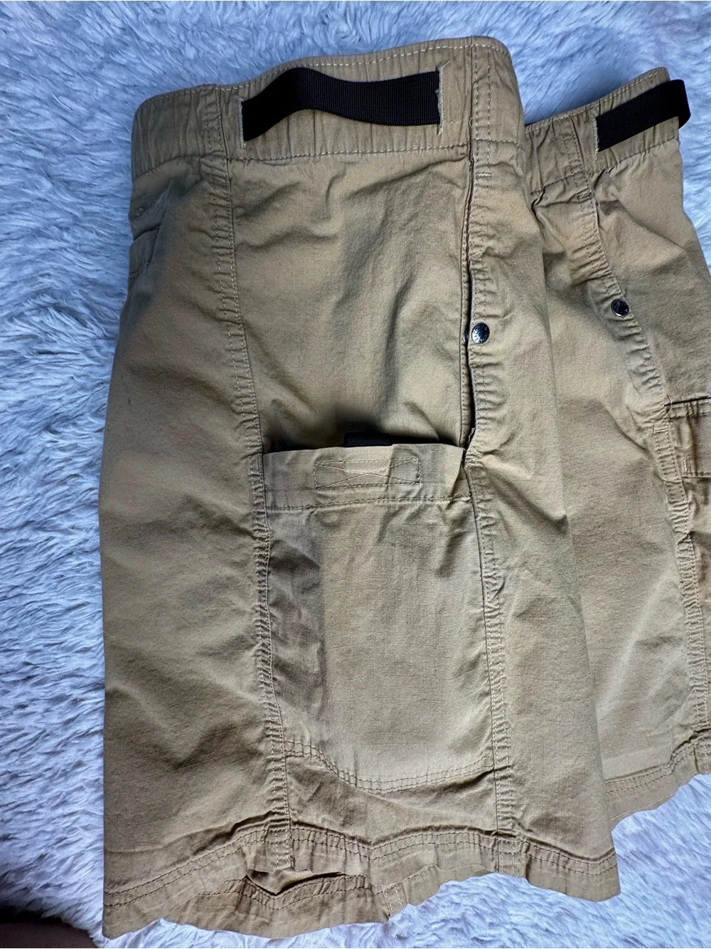 The North Face Men's Cargo Shorts in Tan with Web Belt